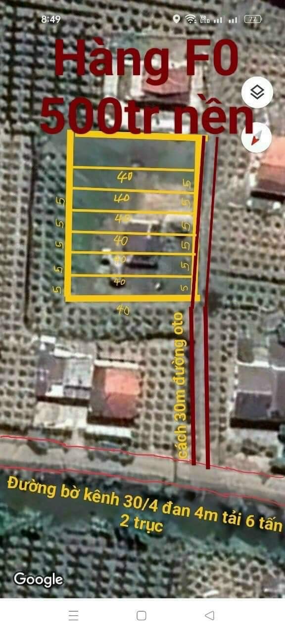 Đất thổ cư 200m² (5x40m) đường ô tô tại Châu Thành, Long An - Giá F0 chỉ 500 triệu