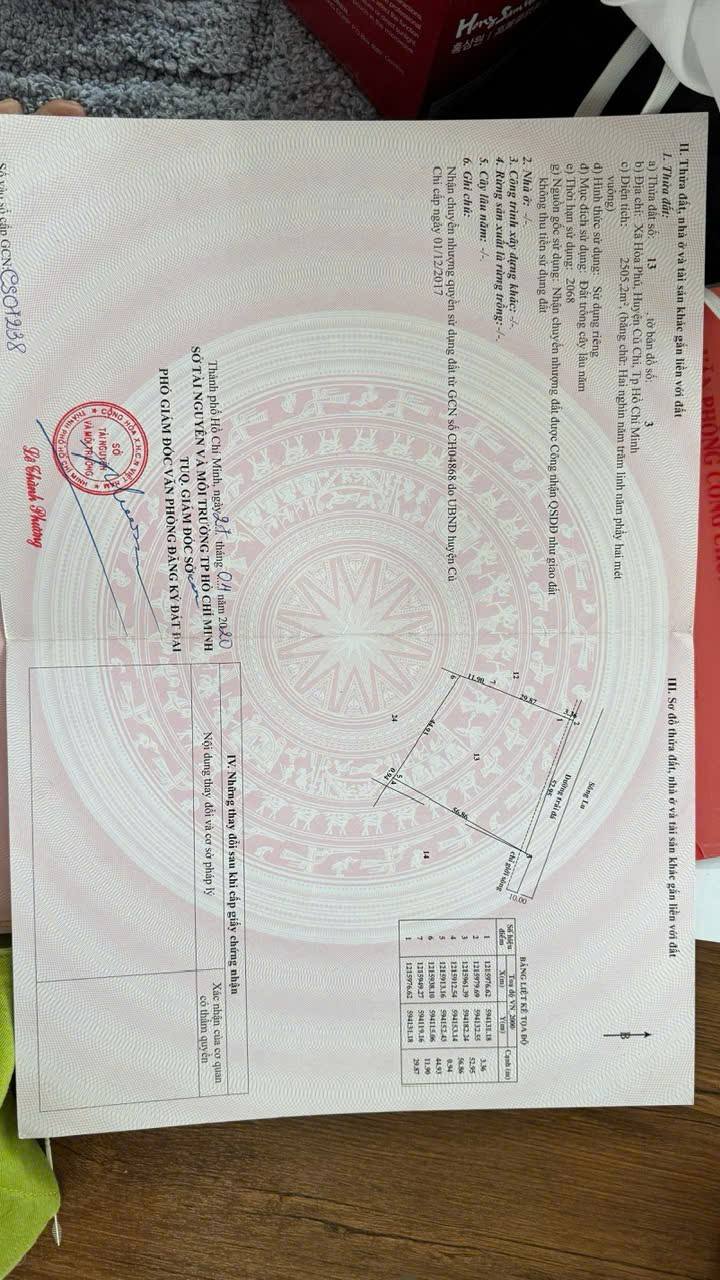 Bán Gấp Đất Vườn Củ Chi 2505m² Mặt Tiền Sông Lu - Giá Đầu Tư 1 Tỷ