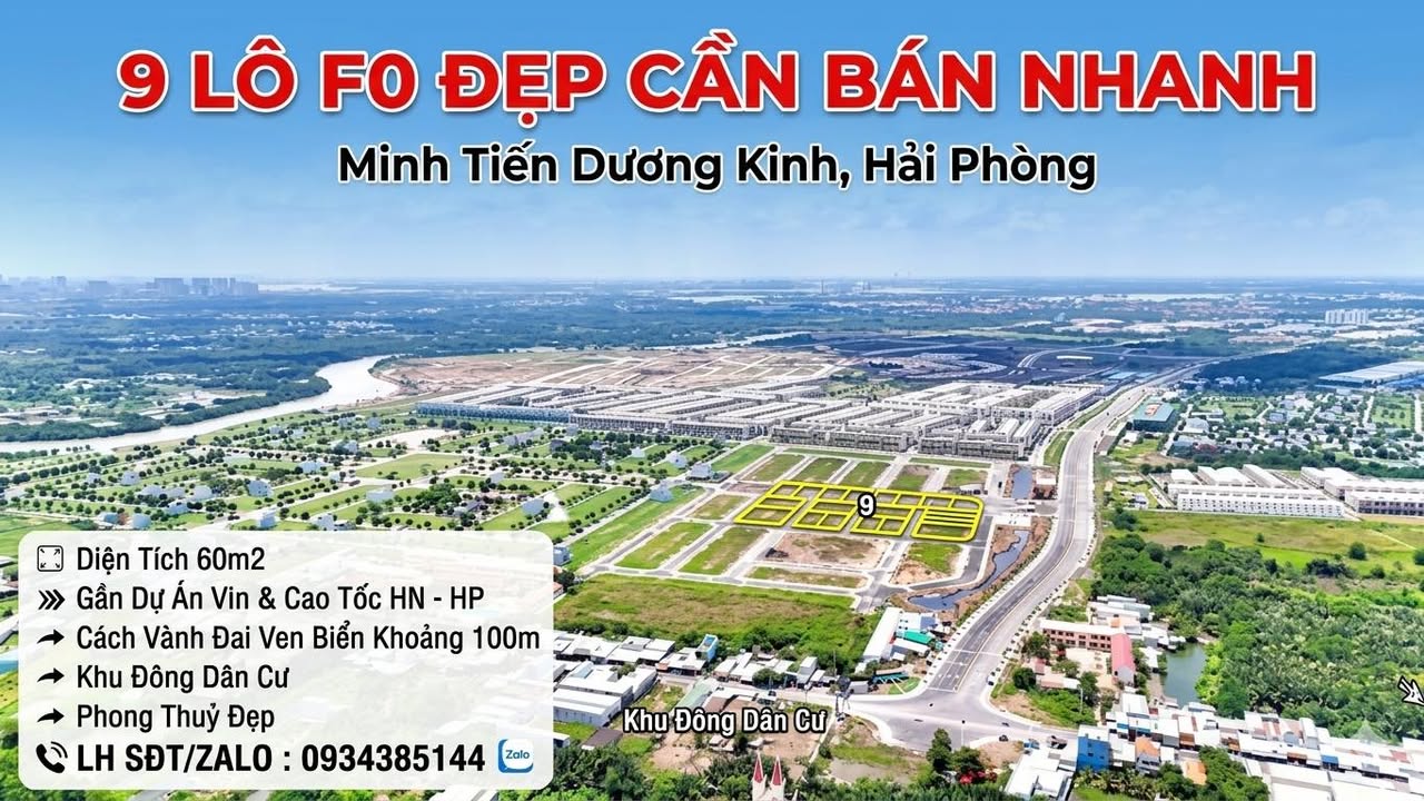 Đất Nền F0 Minh Tiến, Dương Kinh 60m² - Sẵn Sàng Đầu Tư Cùng Vinhomes