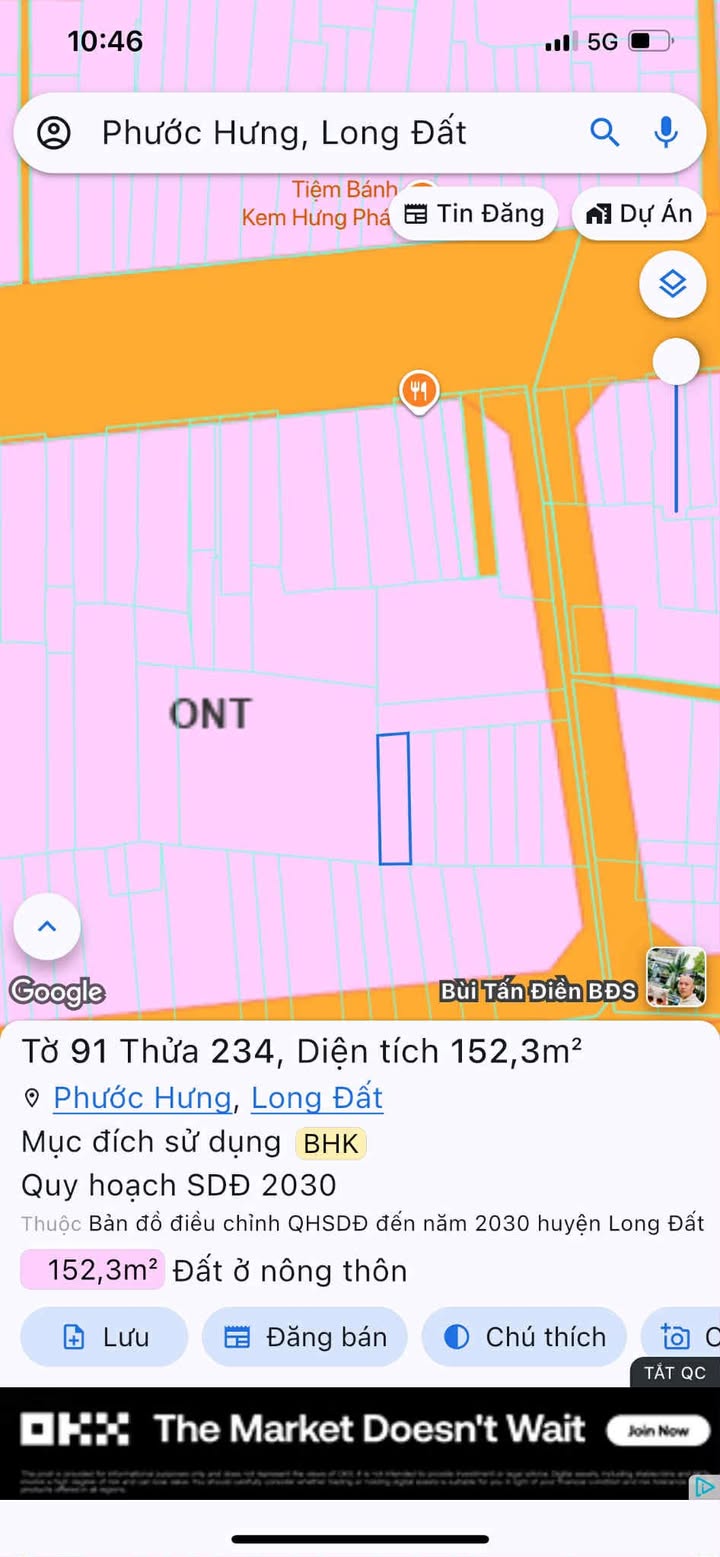 Đất Nền 152m² Long Hải, Bình Chánh - Sổ Sẵn, Gần Biển, Đường Ô Tô