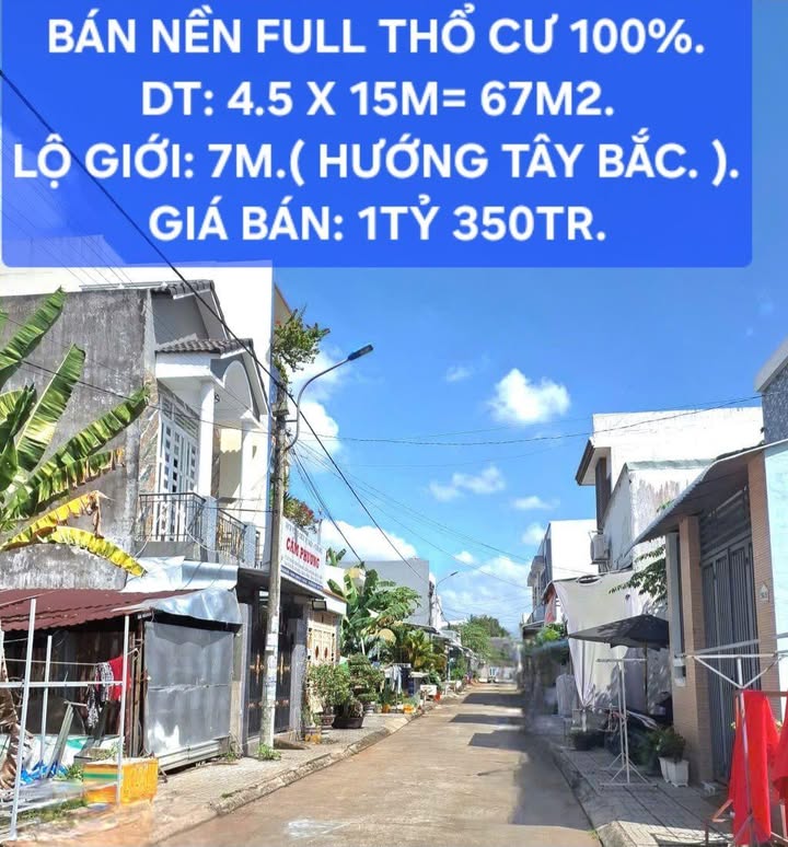 Bán nền 67m² Cần Thơ - Vị trí đắc địa, sổ hồng sẵn sàng