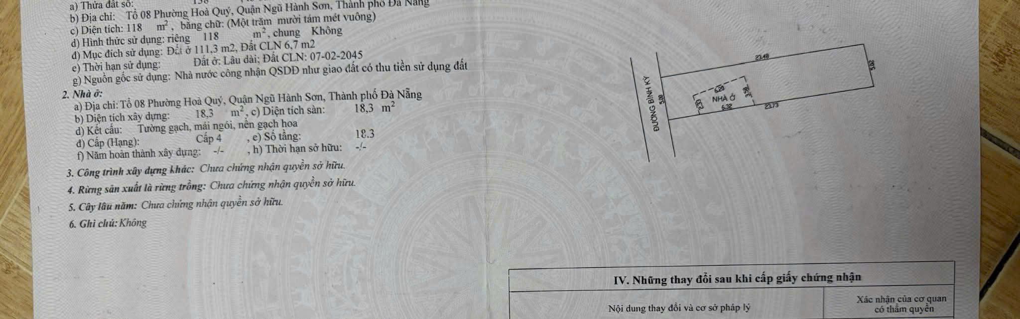 Đất Nền Bình Kỳ - Ngũ Hành Sơn 118m² - Giá Rẻ 4.95 Tỷ - Sổ Đỏ Sẵn Sàng