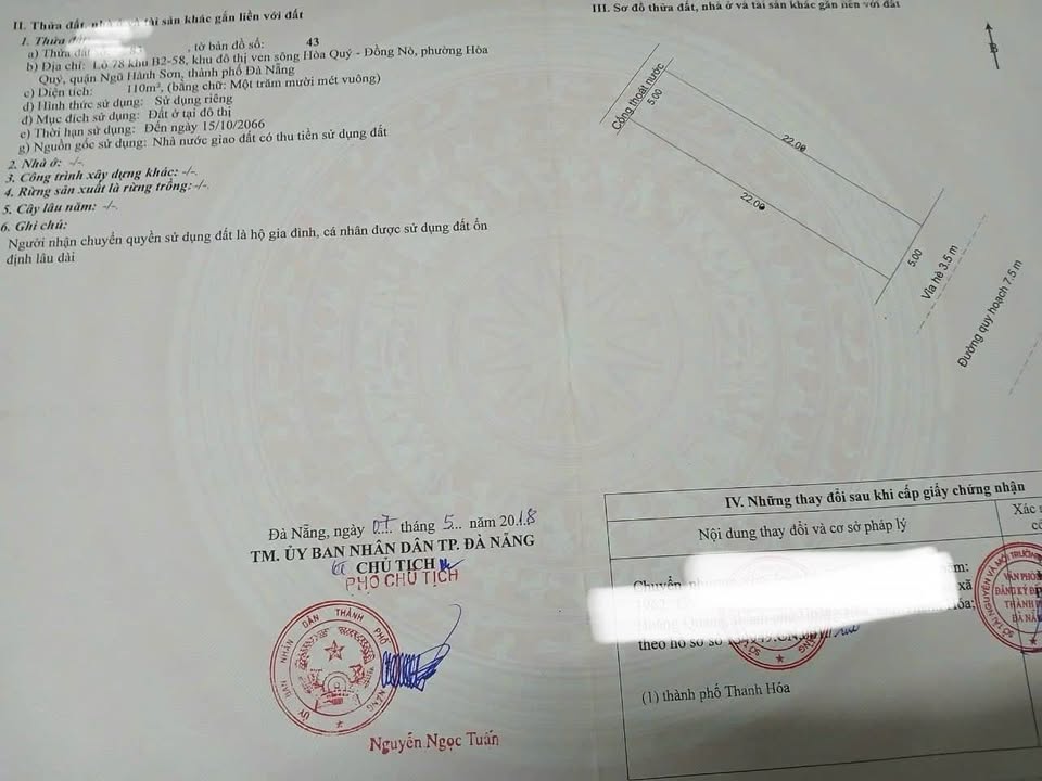 Đất nền Phan Huỳnh Điểu 110m² hướng Đông Nam - Sổ đỏ sẵn sàng giao dịch