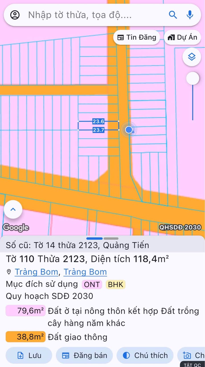 Bán Đất Quảng Tiến Trảng Bom 115m² Sổ Riêng - Giá 1.29 Tỷ