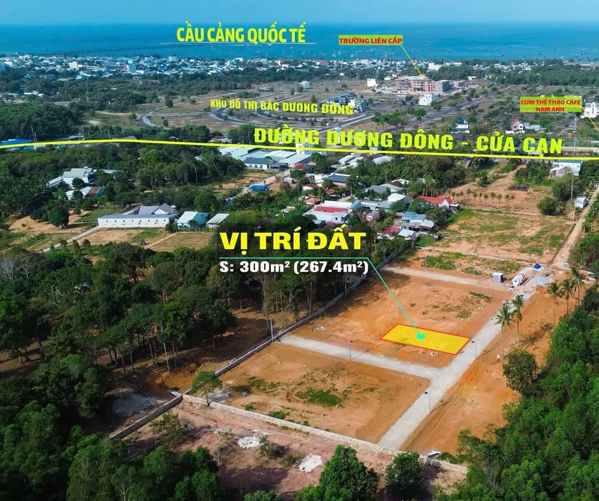 Đất nền 300m² đối diện KĐT 67ha Phú Quốc - Giá 2.5 tỷ