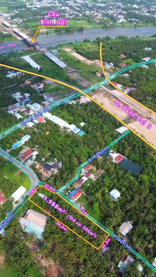 Đất Nền Mặt Tiền An Sơn 01, Thuận An - 1988m² Thổ Cư, Giá 17tr/m²