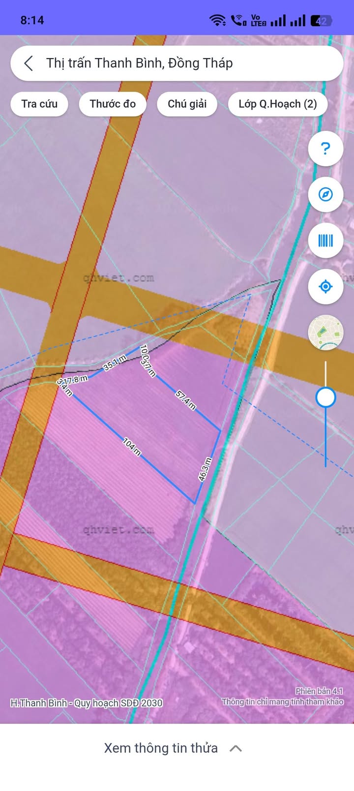 Đất Lúa 3800m² Thị Trấn Thanh Bình, Đồng Tháp - Giá 2.2 Tỷ