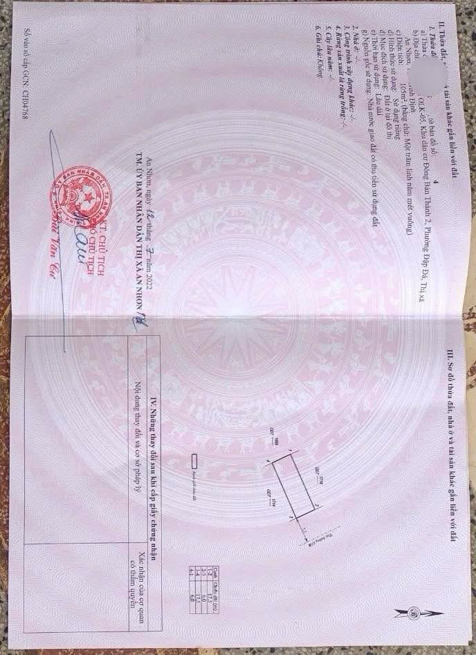 Bán Đất Đông Bàn Thành 2, An Nhơn 105m² - Cơ Hội Đầu Tư Sinh Lời