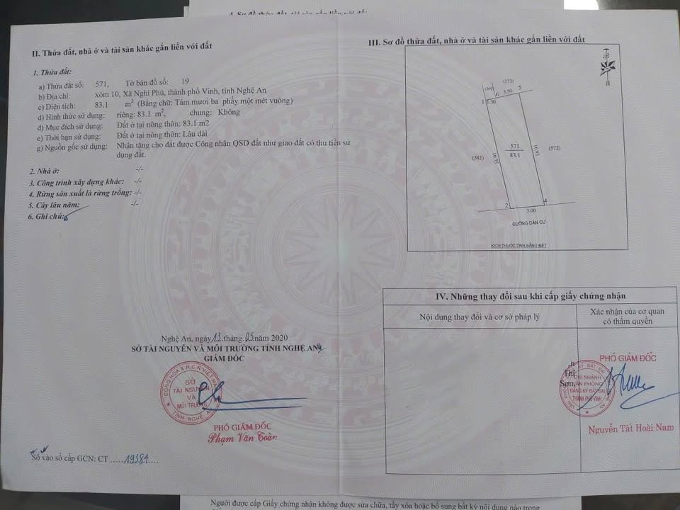 Đất Nghi Phú 83m² full thổ cư, mặt tiền 5m - Giá 4.1 tỷ