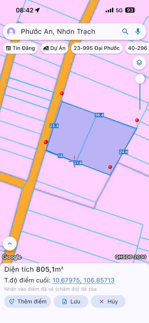 Đất nền Nhơn Trạch 180m² sổ đỏ thổ cư - F0 giá tốt