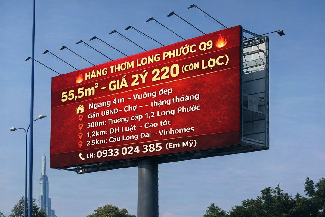 Đất Nền Long Phước Q9 - 55.5m² - 2.22 Tỷ - Đường Xe Tải