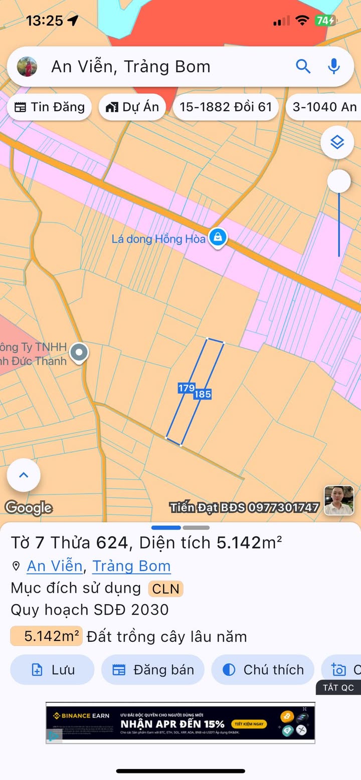 Đất Vườn 5100m² Xã An Viễn, Trảng Bom - Sổ Đỏ, Giá Đầu Tư 4.18 Tỷ