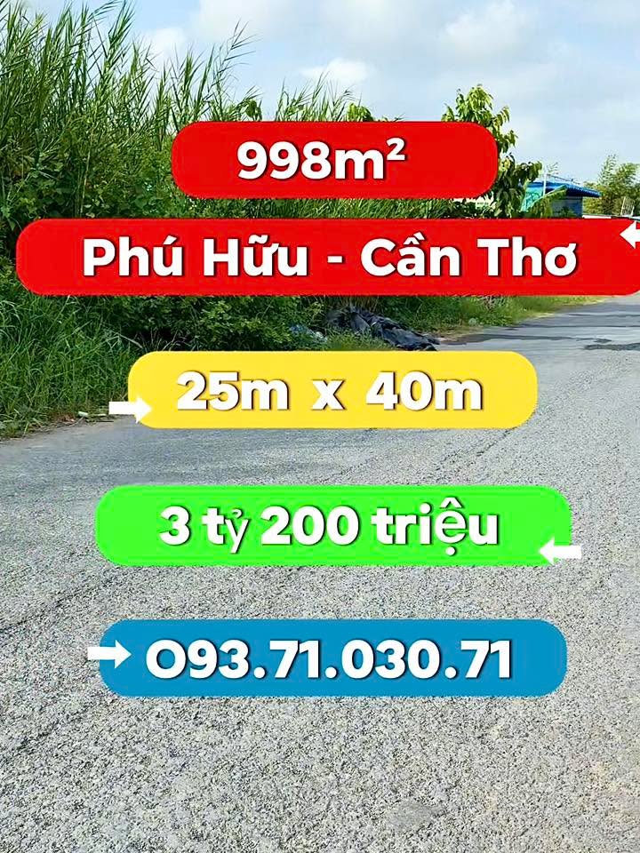 Đất Nền 10.000m² Hậu Giang - Sổ Đỏ Thổ Cư 300m² - Giá 3.2 Tỷ