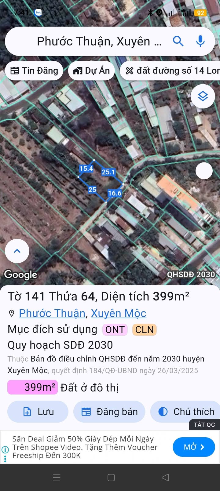 Đất Nền Lô Góc Xuyên Mộc, BRVT - 412m² Giá Tốt, Sổ Đỏ Sẵn