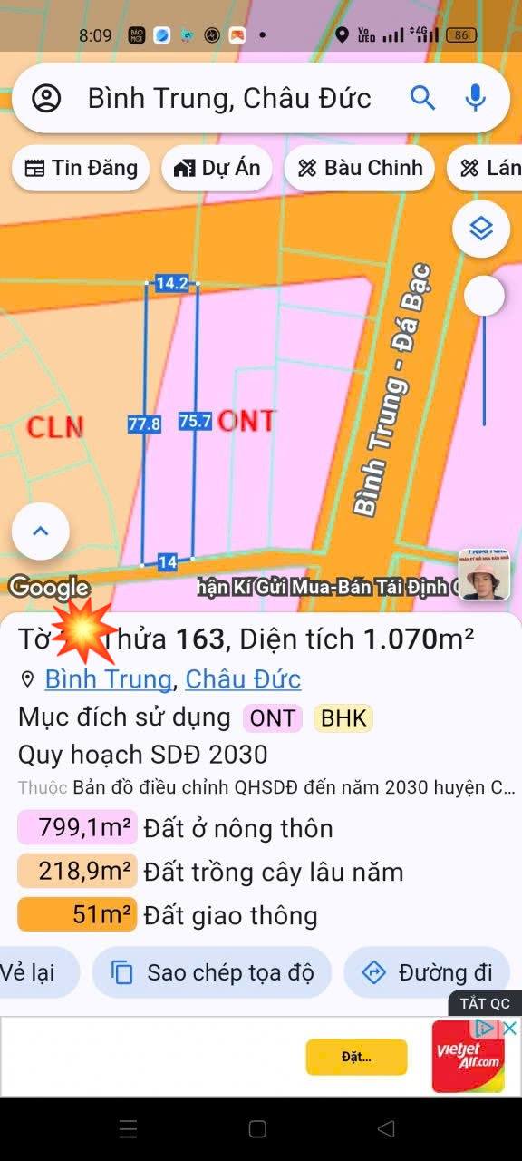 Đất Vàng Quận 1 - 1300m² Mặt Tiền 14m - Giá 2.25 Tỷ