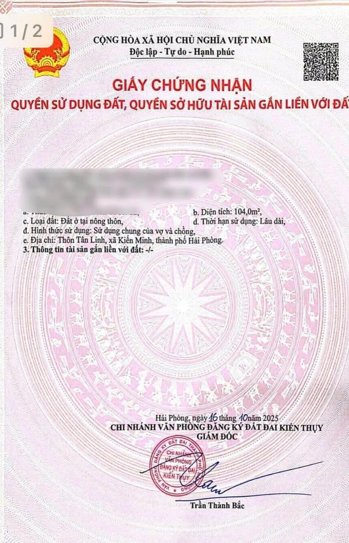 Đất nền mặt tiền TL362 Kiến Thụy, Hải Phòng - 104m² - Giá hơn 5 tỷ