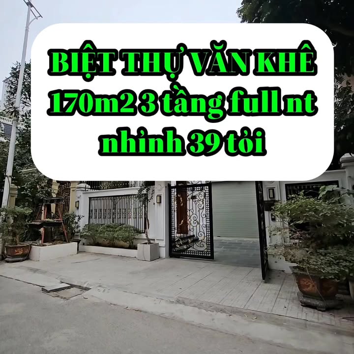 Biệt Thự Kinh Doanh 170m² KĐT Văn Khê, Hà Đông - Sẵn Sàng Giao Dịch