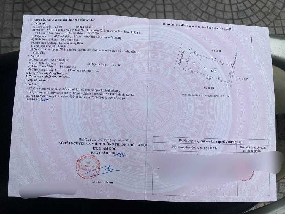 Đất nền Thanh Oai 62m² giá 4.x tỷ - Sổ đỏ sẵn sàng, ô tô tránh