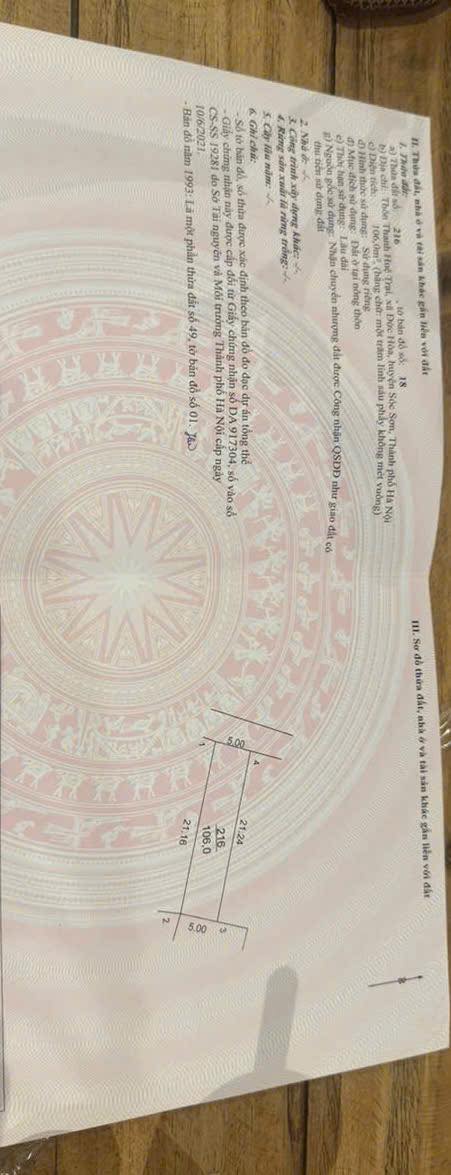 Đất Sóc Sơn 106m² Full Thổ Cư - Giá F0, Sẵn Sàng Đầu Tư