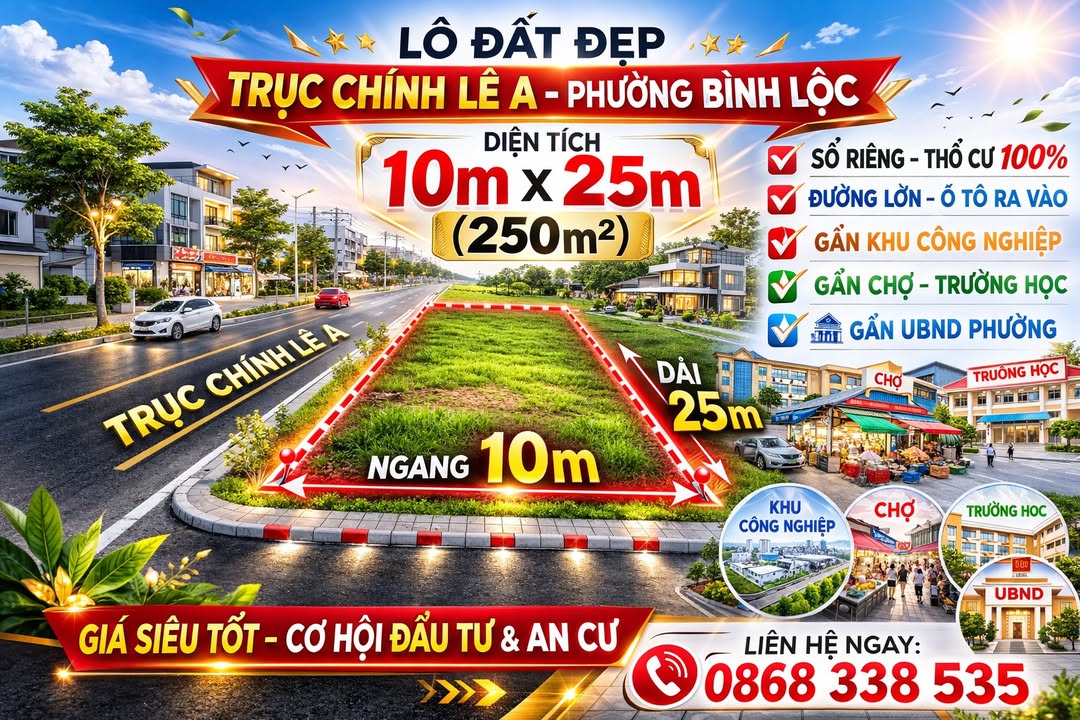 Đất nền 250m² Long Khánh, Đồng Nai - Sổ riêng, xây tự do, giá tốt