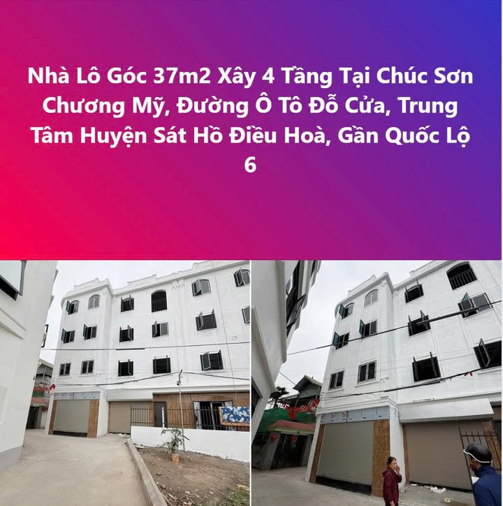 Nhà Lô Góc 4 Tầng Chúc Sơn - Ô Tô Đỗ Cửa, Sát Hồ, Giá 3.9 Tỷ