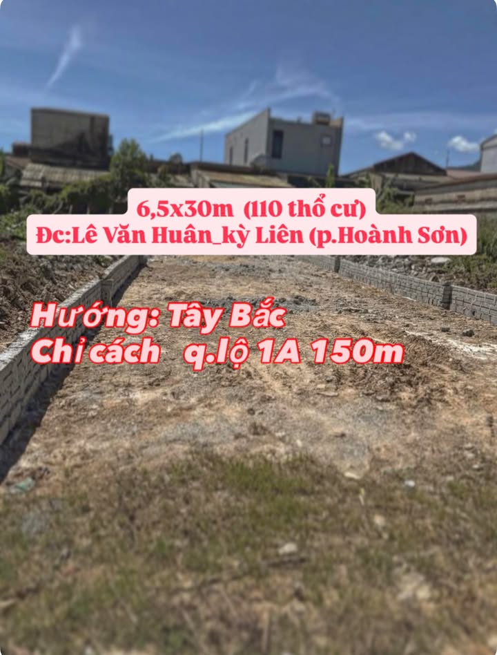 Đất Chính Chủ 195m² Đường Lê Văn Huân, Kỳ Liên - Sẵn Sàng Xây Dựng