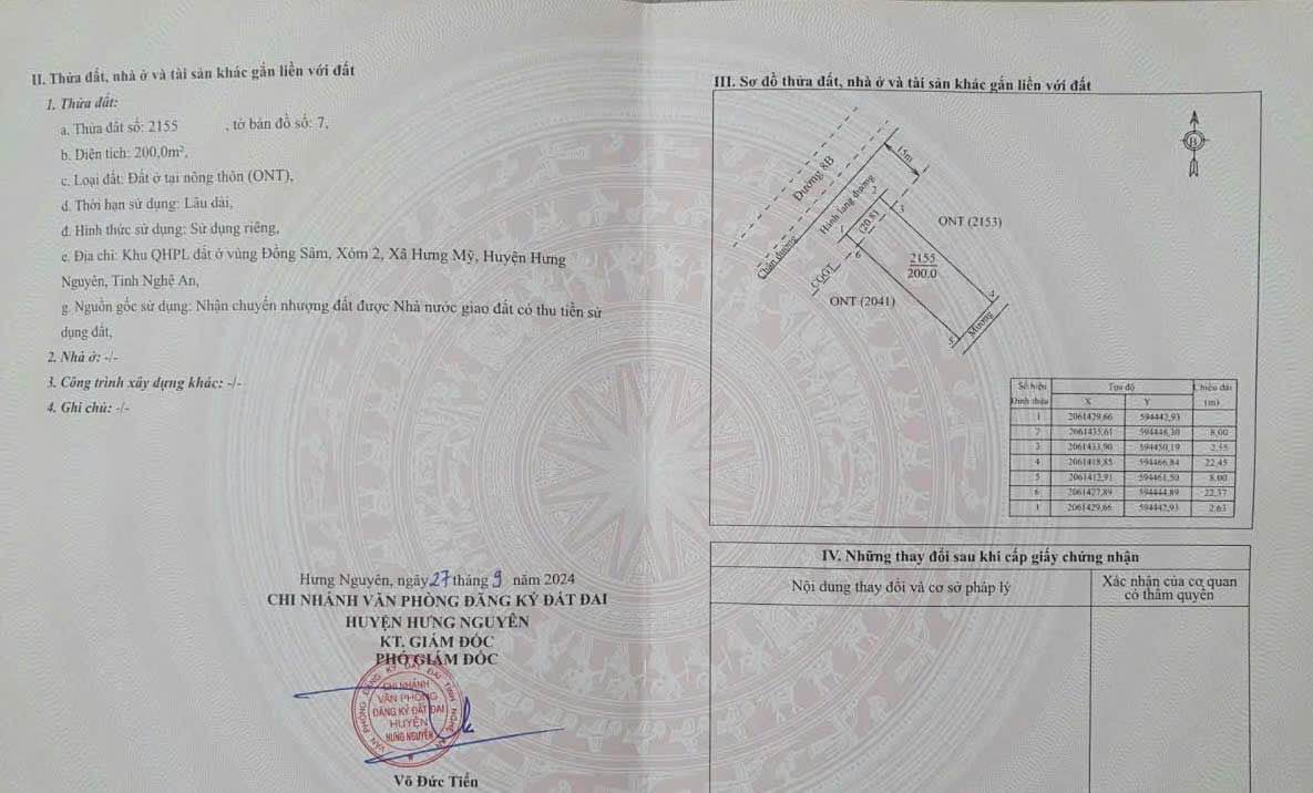 Đất Mặt Tiền QL 8B Hưng Nguyên 200m² - Vị Trí Vàng Kinh Doanh