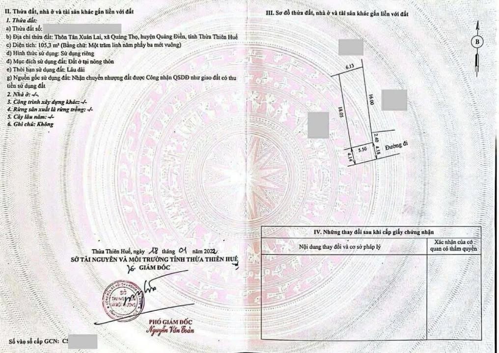 Đất Nền Quảng Thọ 105m² - Sổ Hồng Chính Chủ, Sát Chợ & UBND