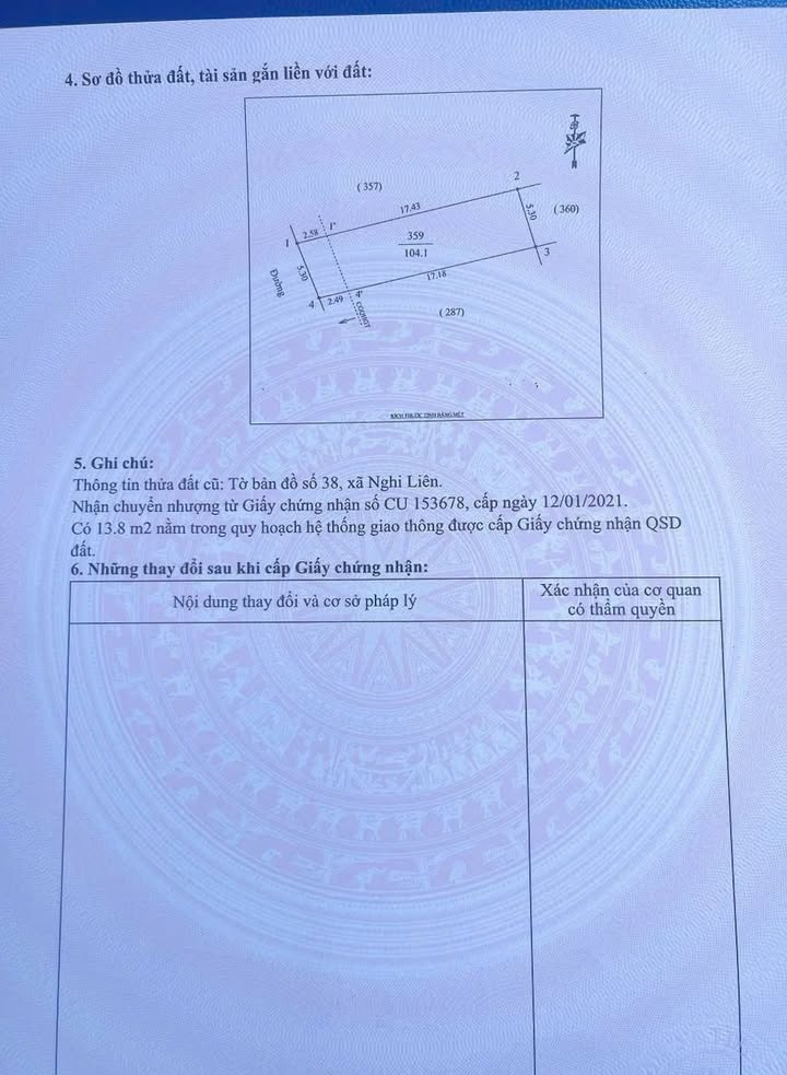 Đất nền Nghi Liên, Vinh: 104m² vuông vắn, gần chợ, giá 2 tỷ+