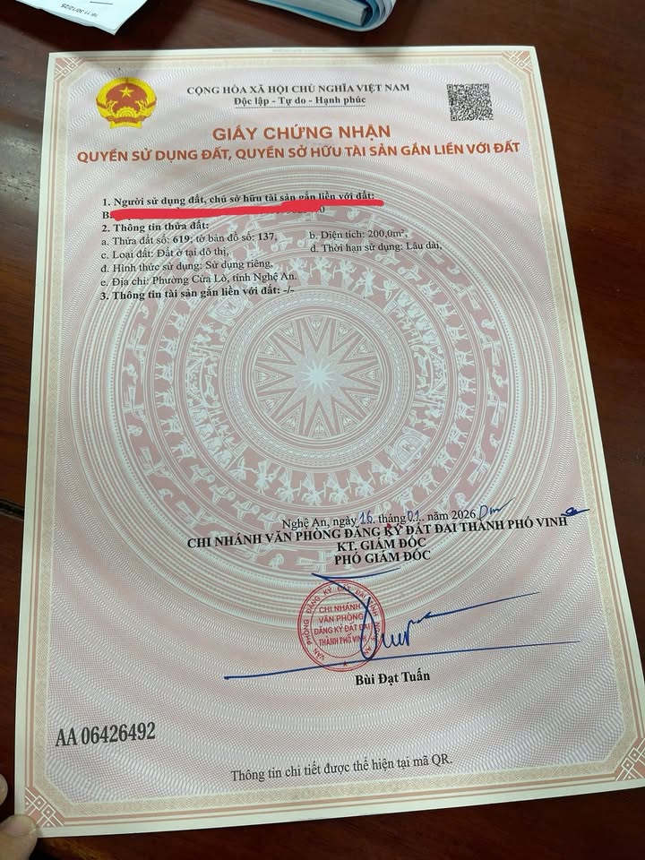 Đất Tái Định Cư Nghi Hòa Cửa Lò - 200m² - Mặt Tiền Đường 18m