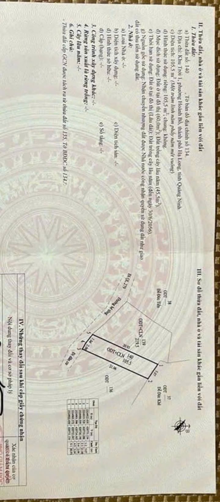 Bán Đất Hạ Long 105.5m² Giá 1 Tỷ - Ngõ Ô Tô, Gần Chợ Hoành Bồ