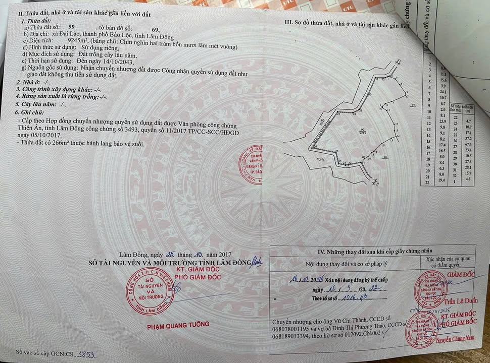 Bán Gấp Farm 10.000m² Sổ Đỏ, Ôm Suối Lớn, Gần Dân Cư - Bảo Lộc