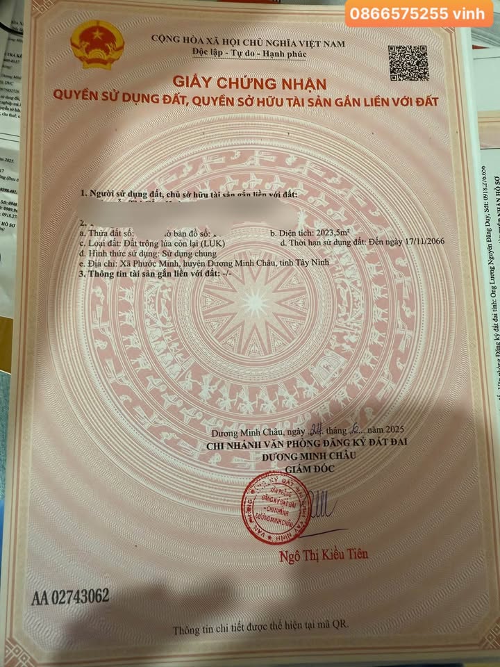 Farm 6100m² Phước Minh, Dương Minh Châu - Sổ hồng, 58 cây SR Ri6 thu hoạch