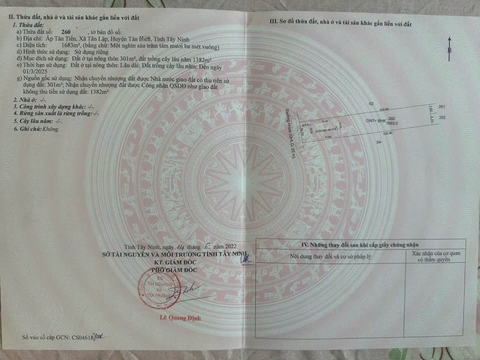 Đất Nền 300m² Tỉnh Tây Ninh - Giá Tốt 2.65 Tỷ - Sổ Đỏ Sẵn Sàng