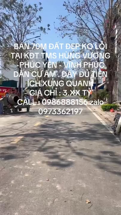 Bán đất KĐT TMS Hùng Vương 70m² - Sẵn sổ hồng, giá 3 tỷ