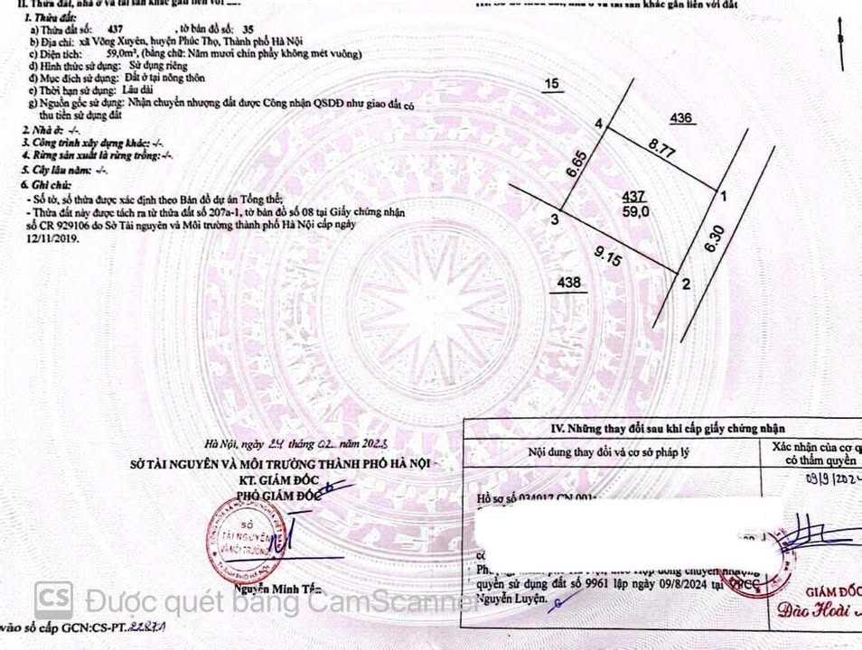 Đất Lục Xuân Phúc Thọ 59m² - Nở Hậu, Ô Tô Vào Tận Đất, Giá Tốt