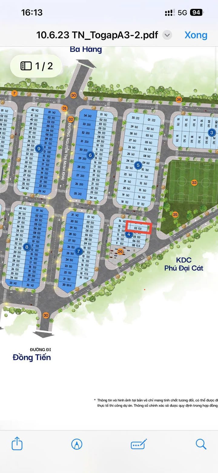Đất nền Tấn Đức Central Park Phổ Yên 100m² - View công viên, giá 2.9 tỷ