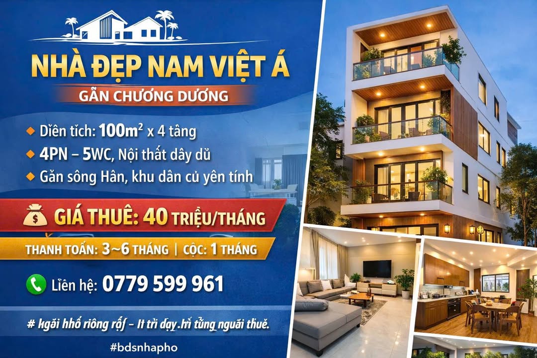 Nhà nguyên căn Nam Việt Á 100m² 4PN - Sẵn sàng đón gia đình