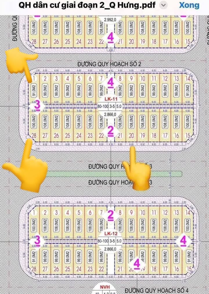 Đất nền LK11 Quỳnh Hưng, Thái Bình - 108m² hướng Nam, giá từ 2 tỷ