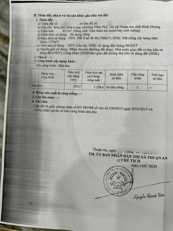 Nhà Xưởng 827m² Vĩnh Phú - Sổ Hồng Riêng, Xe Container Vào Tận Nơi