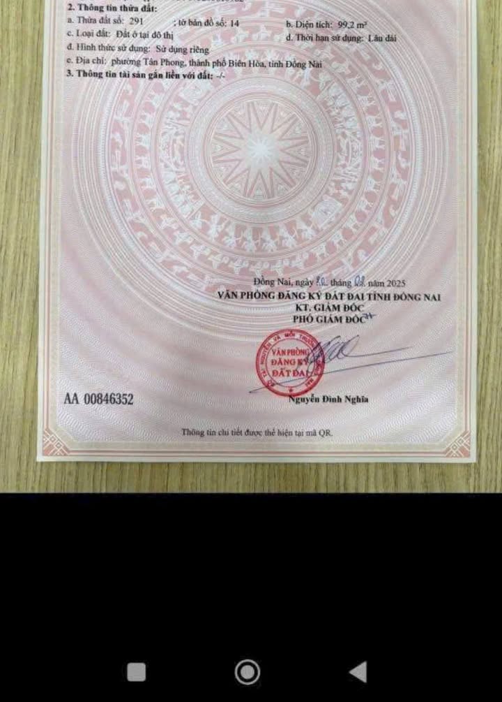 Nhà Cấp 4 Góc 2 Mặt Tiền 100m² Sổ Riêng - KP9, Tân Phong, Biên Hòa Giá 3.65 Tỷ