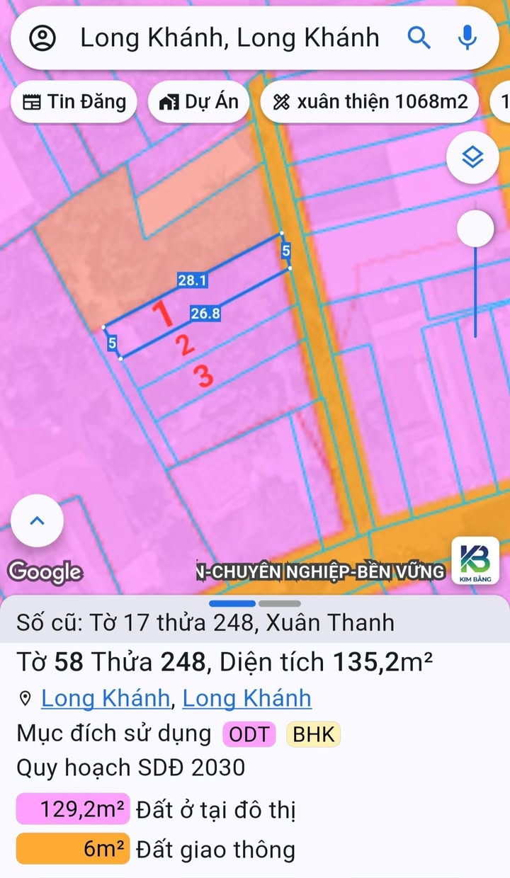 Đất Nền Trung Tâm Long Khánh - 125m² Full Thổ, Sổ Hồng Sẵn Sàng - Giá Đầu Tư 1.45 Tỷ