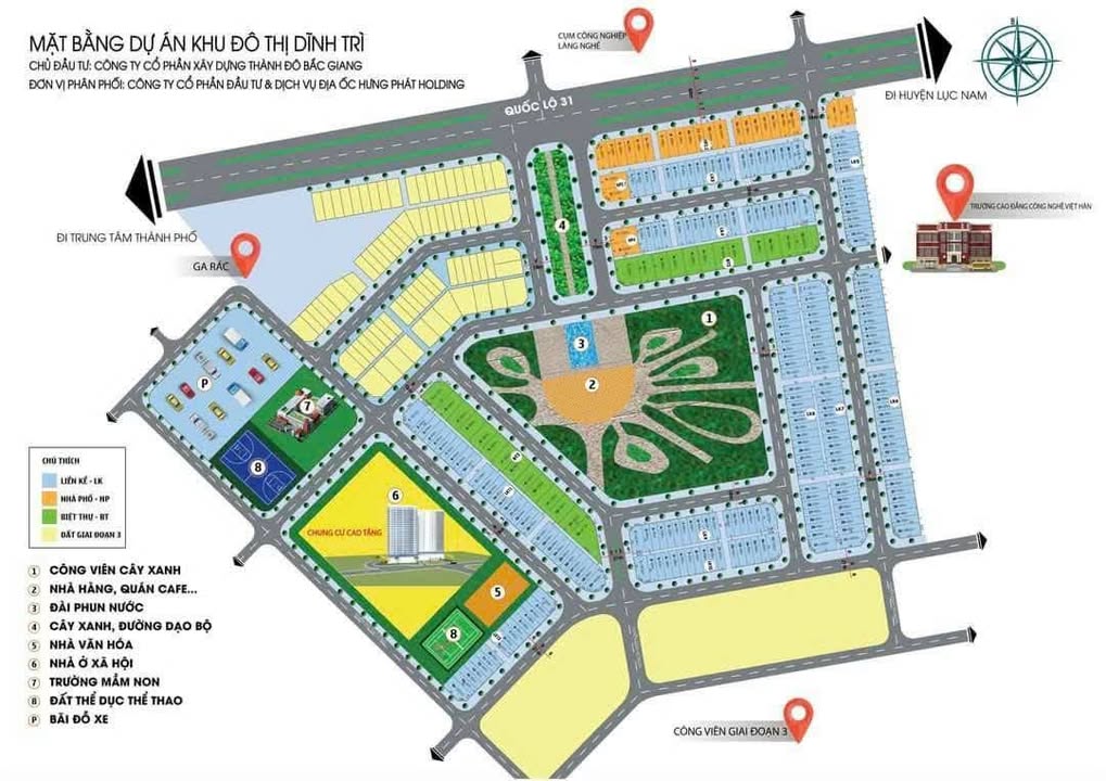 Bắc Giang: Đất nền 90m² KDT Việt Hàn Dĩnh Trì - Giá Hời 3 Tỷ xx