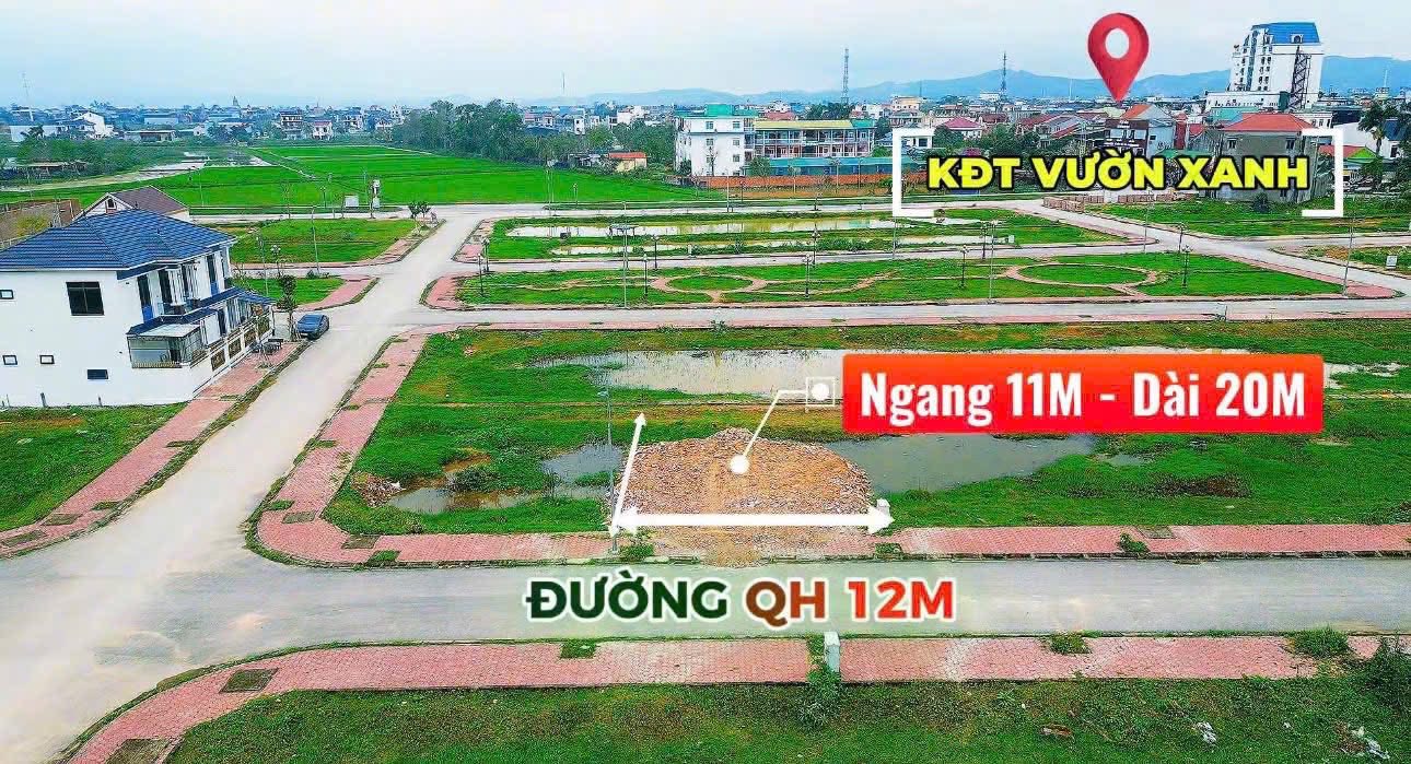 Đất nền Đô Lương 220m² - Mặt tiền 11m, Sẵn sổ hồng, Giá 3.3 tỷ