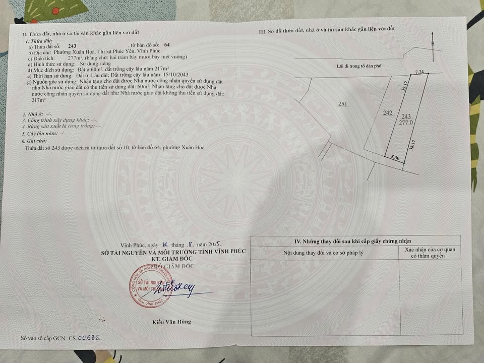 Bán Đất Vườn 277m² Mặt Tiền Cù Chính Lan, Xuân Hòa - Giá Thỏa Thuận