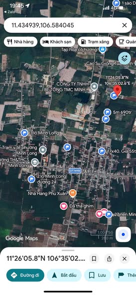 Đất nền Minh Long Bình Phước - 1.07 tỷ/lô, 495m², 2 lô liền kề