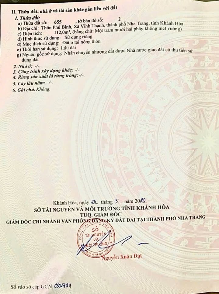 Đất Nền Vĩnh Thạnh Nha Trang 106m² - Sổ Hồng Sẵn Sàng An Cư