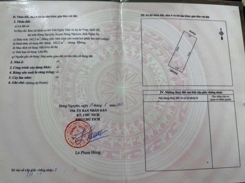 Đất Tái Định Cư Hưng Nguyên 162m² - Đối Diện VSIP, Sát QL46