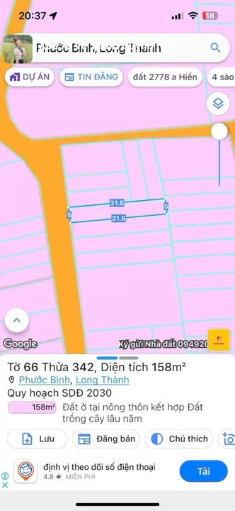 Đất nền Phước Bình, Long Thành - 1.32 tỷ/110m² - Đối diện KCN Mỹ Xuân