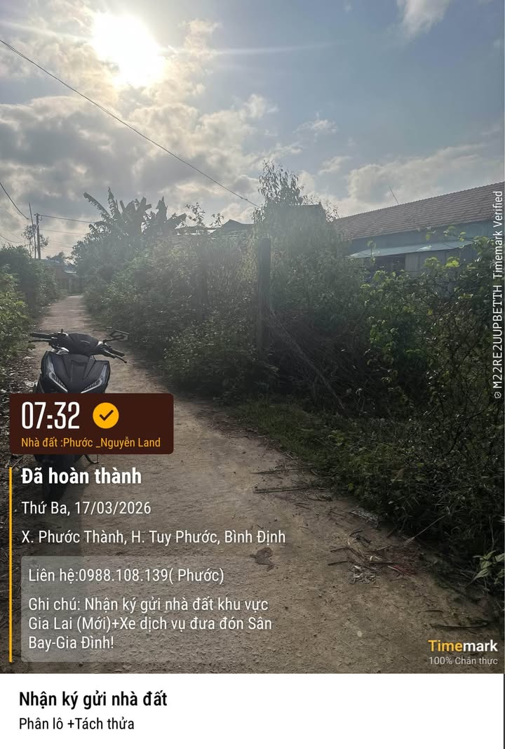 Bán đất nền 104m² full thổ - Xã Mỹ Cát, Phù Mỹ - Giá đầu tư 3.x tỷ